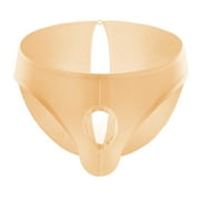 Awdenio Men's G-string Thong Briefs Panties Ice Silk Funny Pants Back And Forth Low Waist Underwear Pants